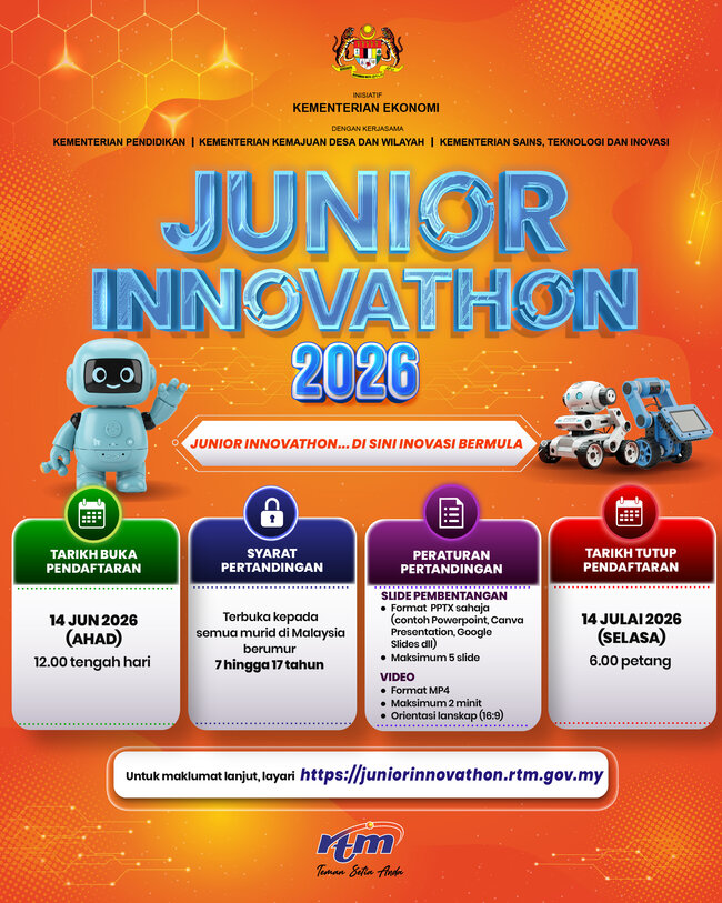 Poster pendaftaran Junior Innovathon 2026